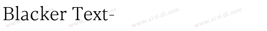 Blacker Text字体转换 Blacker Text字体转换